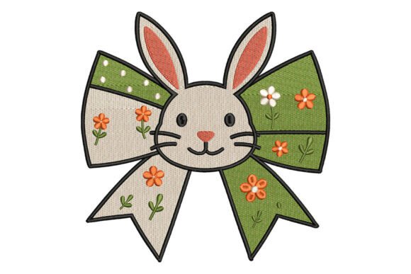 Bunny Bow Embroidery Design Review for Boutique Apparel