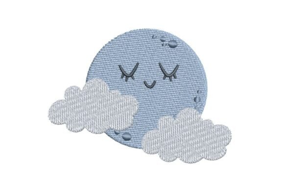 Cute Sleeping Moon Embroidery Design Review