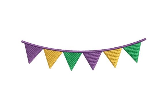 Evaluating Mardi Gras Bunting Embroidery Design for Etsy