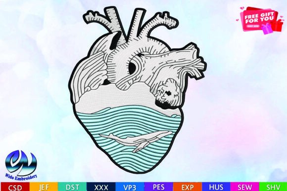 Ocean Heart Anatomy Embroidery: Seller Review