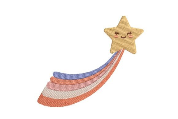 Review: Cute Smiling Shooting Star Embroidery Design