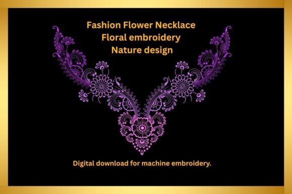 Review: Floral Necklace Embroidery Design for Holiday Collections