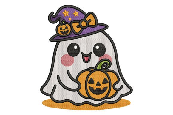 Review: Ghost with Pumpkin Halloween Embroidery for Craft Fairs