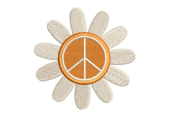 Review: Peace Sign Daisy Flower Embroidery Design