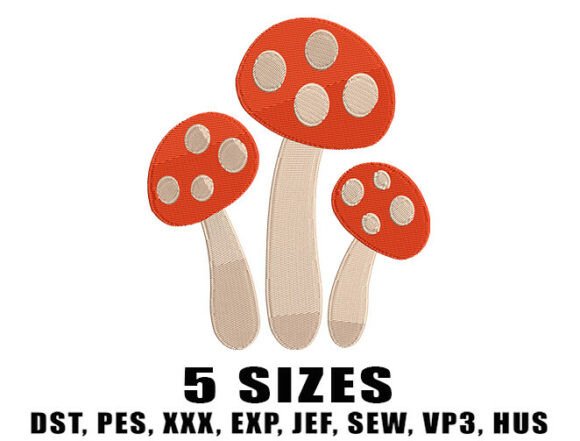 Review: Red Mushroom Embroidery Design for Boutique Sweatshirts