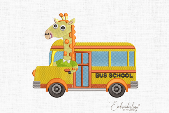 Review: School Bus Embroidery Design File for Makers