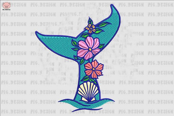 Reviewing Floral Whale Tail Ocean Embroidery for Etsy Shops