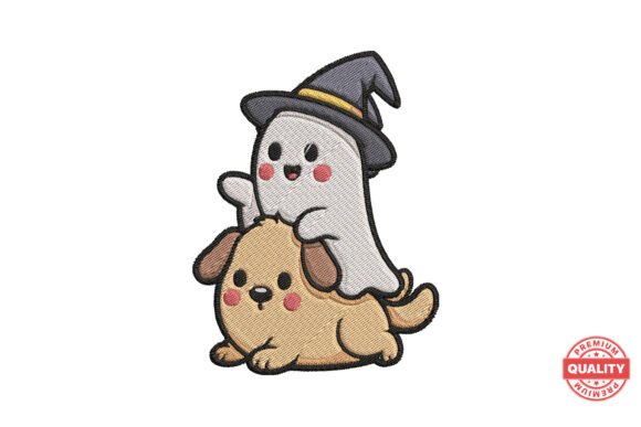 Reviewing Ghost and Dog Halloween Embroidery for Etsy Shops