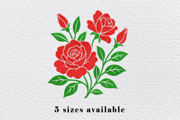 Reviewing Red Rose Embroidery Design Art for Holiday Sales