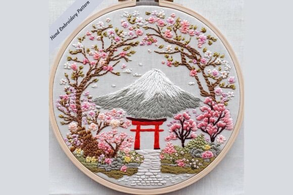 Reviewing Sacura Fuji Torii Gate Embroidery Patt02