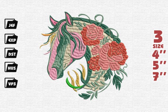Reviewing the Floral Horse Head Embroidery Design